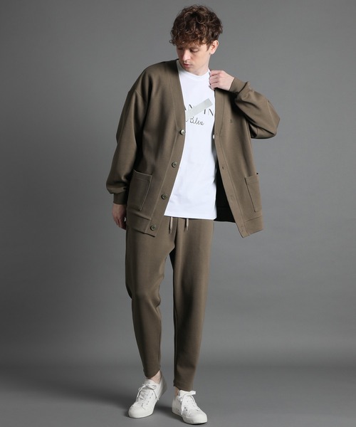 LANVIN en Bleu（ランバンオンブルー）の「ドロップショルダー オーバーサイズ ポンチ素材 カーディガン（カーディガン/ボレロ・メンズ・ブラック/ブラウン・46/48/50/52）」の6枚目の写真