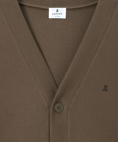 LANVIN en Bleu（ランバンオンブルー）の「ドロップショルダー オーバーサイズ ポンチ素材 カーディガン（カーディガン/ボレロ・メンズ・ブラック/ブラウン・46/48/50/52）」の12枚目の写真