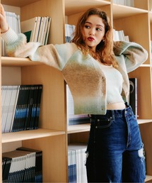 グラデーション二ットアンサンブル