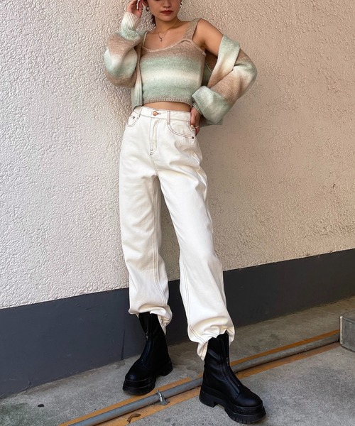 SPIRALGIRL（スパイラルガール）の「グラデーション二ットアンサンブル（ニット/セーター・レディース・ピンク系/グリーン系・FREE）」の13枚目の写真