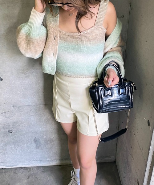 SPIRALGIRL（スパイラルガール）の「グラデーション二ットアンサンブル（ニット/セーター・レディース・ピンク系/グリーン系・FREE）」の11枚目の写真