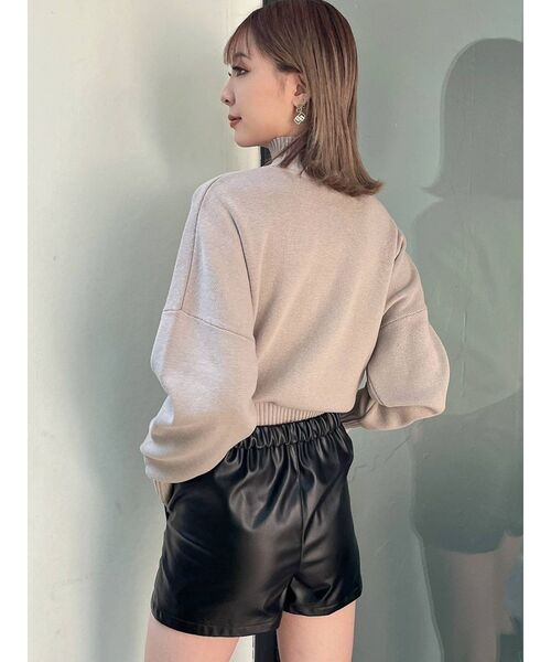 GYDA(ジェイダ)の「フェイクレザー レースアップショートパンツ(その他パンツ・レディース・ブラック/ブラウン・FREE)」の13枚目の写真
