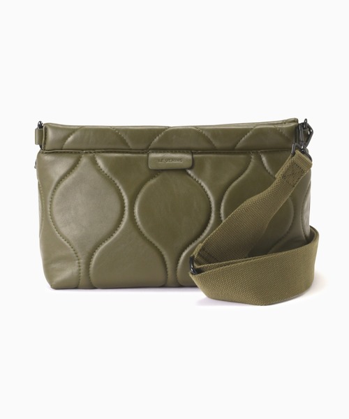 LE VERNIS（ル・ベルニ）の「(LE VERNIS)キルティングデザインショルダーバッグ（ショルダーバッグ・レディース・ブラック/グリーン・FREE）」の14枚目の写真