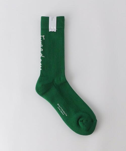 BEAUTY&YOUTH UNITED ARROWS(ビューティーアンドユースユナイテッドアローズ)の「フリーダムスタンダード ロゴ ソックス(ソックス/靴下・メンズ・ホワイト/ネイビー/グレー/ケリー・FREE)」の4枚目の写真