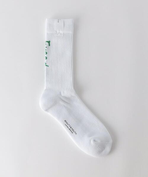 BEAUTY&YOUTH UNITED ARROWS(ビューティーアンドユースユナイテッドアローズ)の「フリーダムスタンダード ロゴ ソックス(ソックス/靴下・メンズ・ホワイト/ネイビー/グレー/ケリー・FREE)」の2枚目の写真