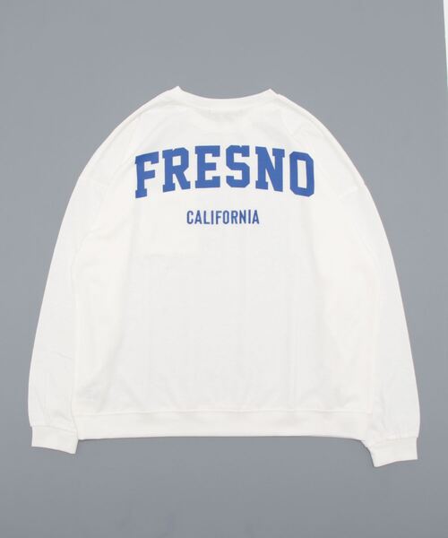 HONEYSUCKLE ROSE（ハニーサックルローズ）の「【HONEYSUCKLE ROSE】バックロゴプリントロンＴ（Tシャツ/カットソー・レディース・ダークグレー/ベージュ/ホワイト・M/L）」の6枚目の写真