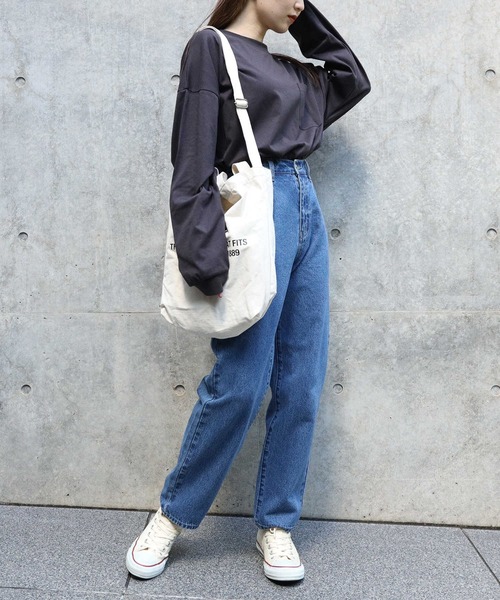 HONEYSUCKLE ROSE（ハニーサックルローズ）の「【HONEYSUCKLE ROSE】バックロゴプリントロンＴ（Tシャツ/カットソー・レディース・ダークグレー/ベージュ/ホワイト・M/L）」の15枚目の写真