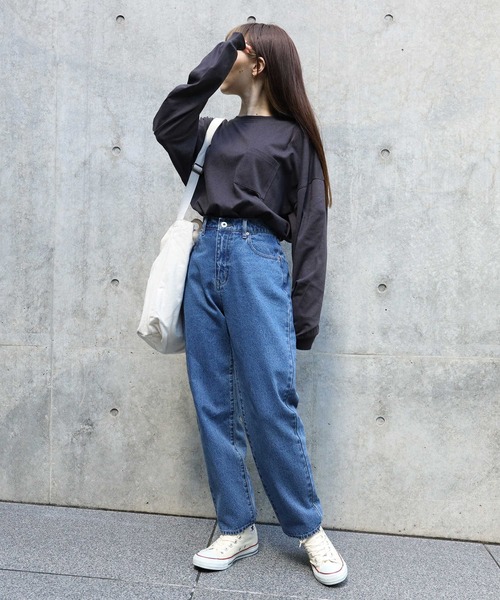 HONEYSUCKLE ROSE（ハニーサックルローズ）の「【HONEYSUCKLE ROSE】バックロゴプリントロンＴ（Tシャツ/カットソー・レディース・ダークグレー/ベージュ/ホワイト・M/L）」の14枚目の写真