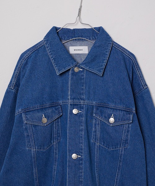 WHIMSIC（ウィムジック）の「【WHIMSIC】TYPE-3 デニムジャケット（テーラードジャケット・レディース・チャコールグレー/ブルー・FREE）」の3枚目の写真