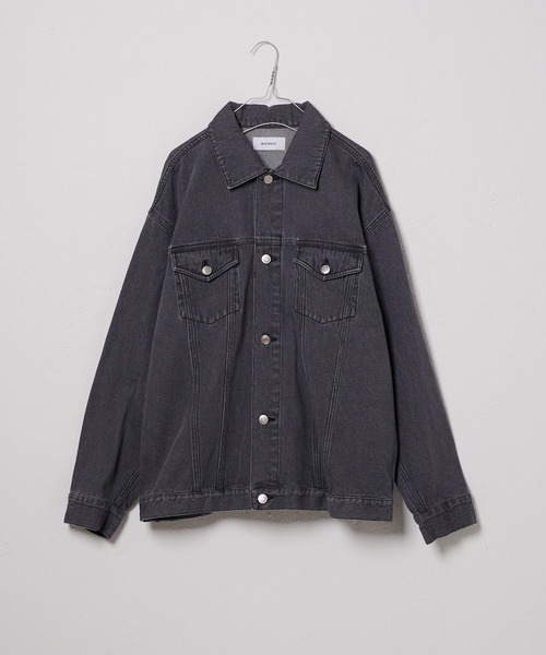 WHIMSIC（ウィムジック）の「【WHIMSIC】TYPE-3 デニムジャケット（テーラードジャケット・レディース・チャコールグレー/ブルー・FREE）」の12枚目の写真