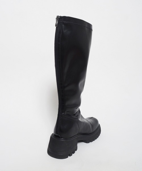 Crisp（クリスプ）の「チャンキーロングブーツ（ブーツ・レディース・ブラック/ベージュ・37/38）」の15枚目の写真