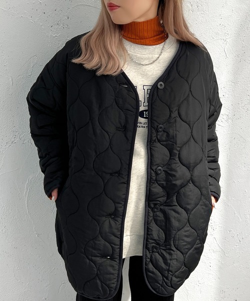 apres jour mignon(アプレジュールミニョン)の「リバーシブルキルティングブルゾン【ZOZOTOWN限定アイテム】(ブルゾン・レディース・ブラック/ライトベージュ/カーキ・フリー/X-LARGE)」の5枚目の写真