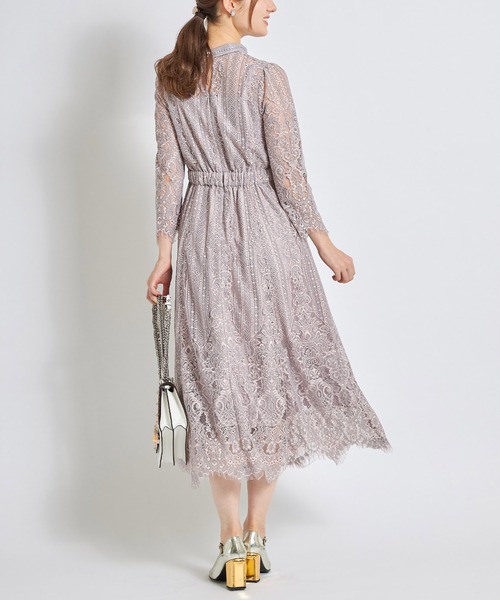 tocco closet(トッコ クローゼット)の「裾スカラップカットパネルレース×ラインレースワンピース(ワンピース・レディース・ブラック/その他・M)」の18枚目の写真