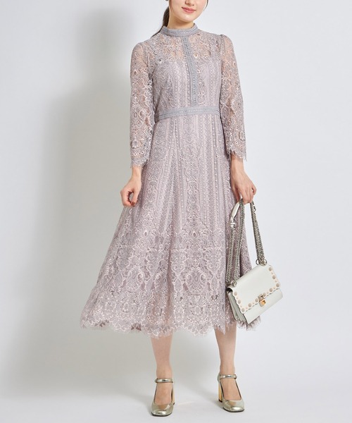 tocco closet(トッコ クローゼット)の「裾スカラップカットパネルレース×ラインレースワンピース(ワンピース・レディース・ブラック/その他・M)」の12枚目の写真