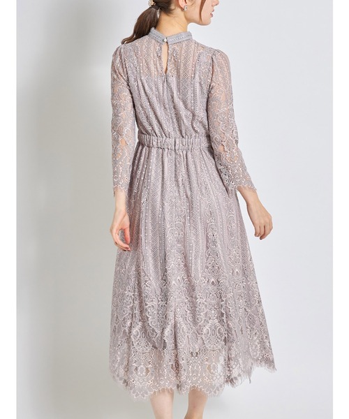 tocco closet(トッコ クローゼット)の「裾スカラップカットパネルレース×ラインレースワンピース(ワンピース・レディース・ブラック/その他・M)」の19枚目の写真