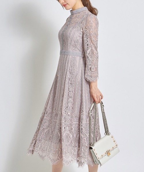 tocco closet(トッコ クローゼット)の「裾スカラップカットパネルレース×ラインレースワンピース(ワンピース・レディース・ブラック/その他・M)」の16枚目の写真