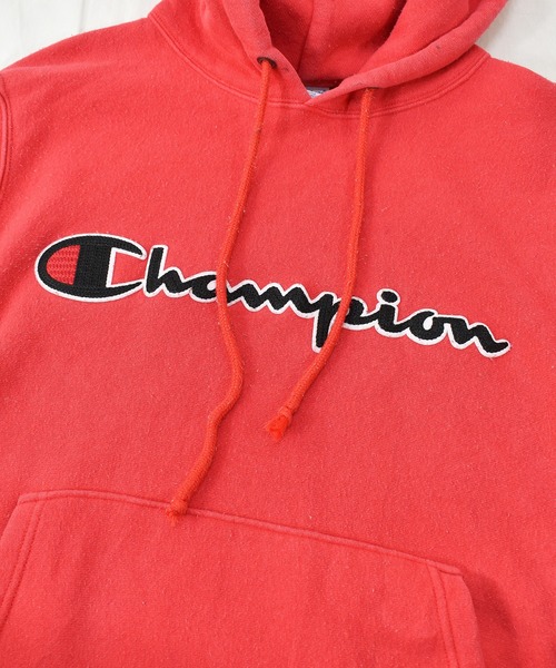 Champion（チャンピオン）の「【ヴィンテージ古着】Champion / チャンピオン リバースウィーブ ロゴ プルオーバーパーカー（パーカー・メンズ・レッド・SMALL）」の8枚目の写真
