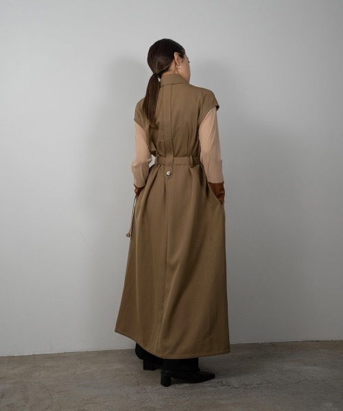 eim トレンチ ベスト　(ロングベスト) lawgy amiur buckle long trench vest（ベスト）｜Amiur（エミレ）の