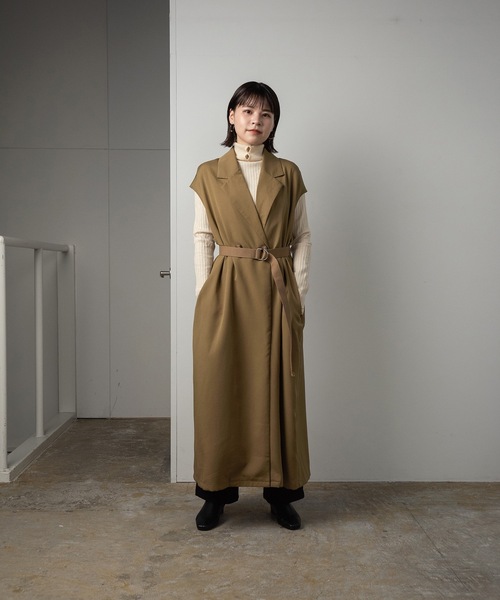 最新最全のをすべて buckle long trench vest（ベスト）｜Amiur（エミレ）の トップス