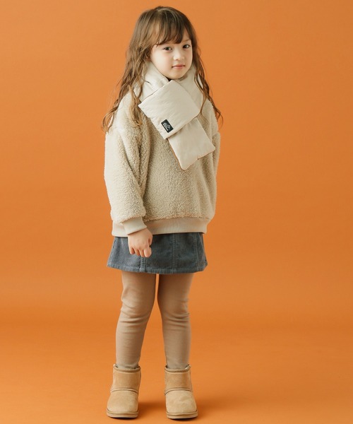 BAYFLOW（ベイフロー）の「[首元あったか]ナカワタマフラー（マフラー・キッズ・ブラック/グリーン/アイボリー・FREE）」の8枚目の写真