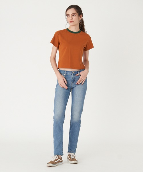 Levi's（リーバイス）の「Levi's/リーバイス PERFORMANCE WARM テーパードデニム（デニムパンツ・レディース・ライトインディゴブルー・24inch/25inch/23inch/28inch/27inch/26inch）」の2枚目の写真