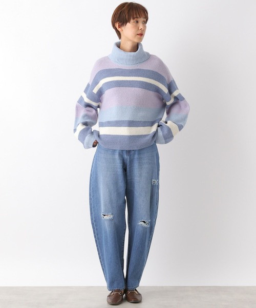 LEPSIM（レプシィム）の「ダメージカーブデニムパンツ　169422（デニムパンツ・レディース・ブルー・MEDIUM/LARGE）」の10枚目の写真