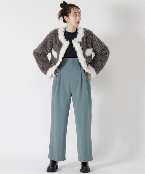 REDYAZEL(レディアゼル)の「クルーネック長袖リブプルオーバー(ニット/セーター・レディース・ベージュ/ネイビー/サックスブルー/ボルドー・FREE)」の16枚目の写真