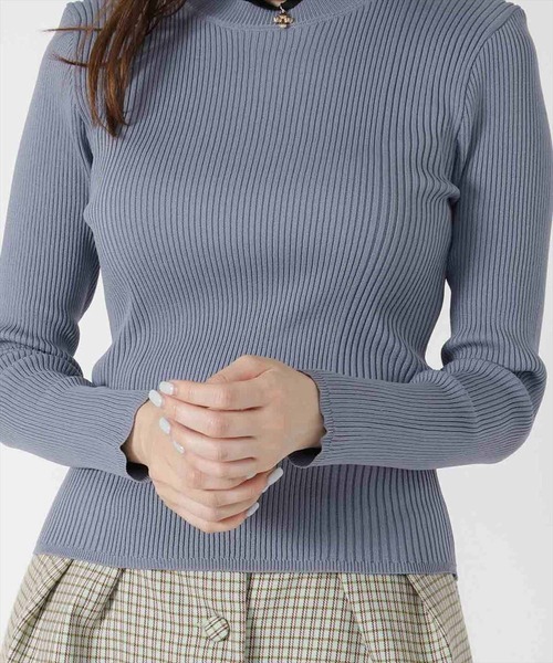 REDYAZEL(レディアゼル)の「クルーネック長袖リブプルオーバー(ニット/セーター・レディース・ベージュ/ネイビー/サックスブルー/ボルドー・FREE)」の17枚目の写真