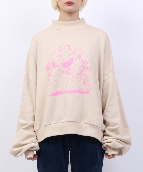 PUNYUS（プニュズ）の「DINOハイネックスウェット（スウェット・レディース・イエロー/ベージュ/ブラック・4/3）」の13枚目の写真