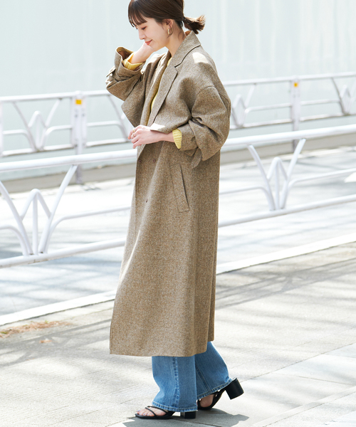 B.C STOCK（ベーセーストック）の「≪追加≫3wayコート（ジレ＆ジャケット）*（ベスト・レディース・ベージュ/チャコールグレー・FREE）」の4枚目の写真