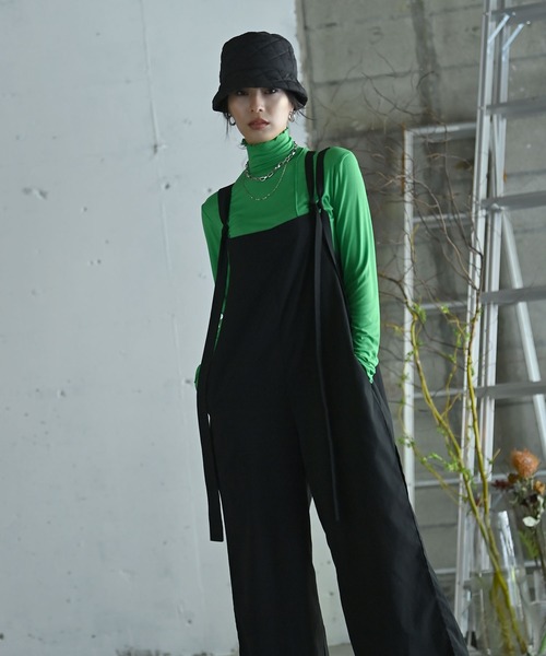 funda mine(ファンダマイン)の「fundamine しっとり柔らかデザインタートルネックトップス(Tシャツ/カットソー・レディース・ブラック/ライム/グリーン・FREE)」の17枚目の写真