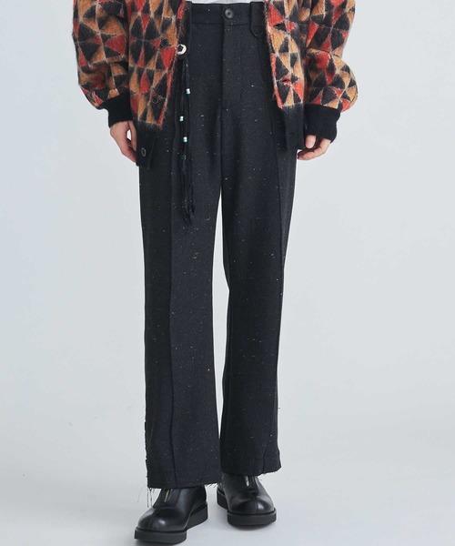 FACCIES(ファチーズ)の「Color Nep Tweed Western Pants(スラックス・メンズ・ブラック・1/2)」の1枚目の写真