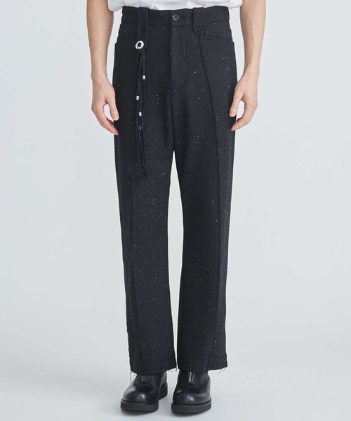 FACCIES(ファチーズ)の「Color Nep Tweed Western Pants(スラックス・メンズ・ブラック・1/2)」の3枚目の写真