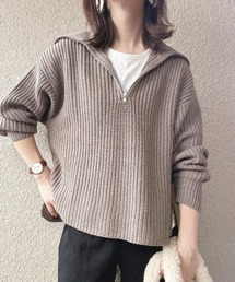 Meli rich | ハーフジップニットプルオーバー(ニット/セーター)