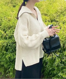 Meli rich | ハーフジップニットプルオーバー(ニット/セーター)