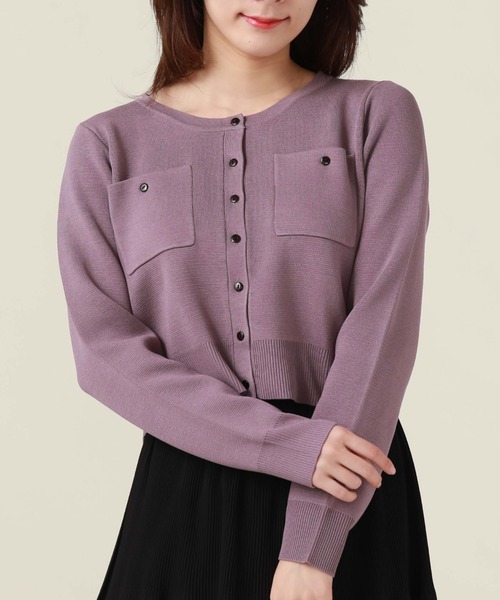 archives（アルシーヴ）の「ミラノリブポケットカーディガン（カーディガン/ボレロ・レディース・ブラック/オフホワイト/ブルー/グリーン系その他/パープル/オレンジ・MEDIUM）」の6枚目の写真