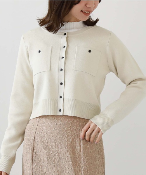 archives（アルシーヴ）の「ミラノリブポケットカーディガン（カーディガン/ボレロ・レディース・ブラック/オフホワイト/ブルー/グリーン系その他/パープル/オレンジ・MEDIUM）」の2枚目の写真