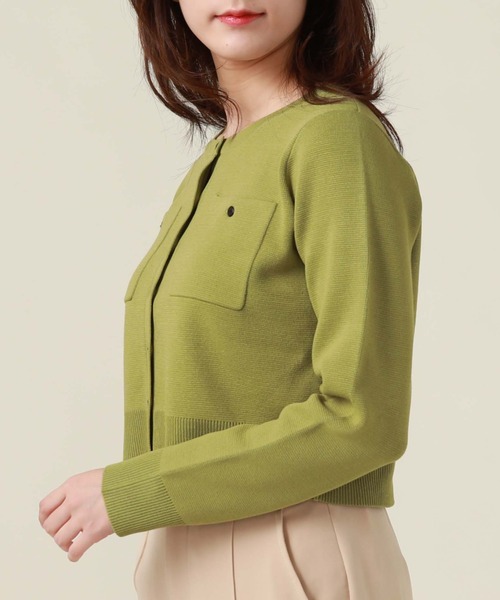 archives（アルシーヴ）の「ミラノリブポケットカーディガン（カーディガン/ボレロ・レディース・ブラック/オフホワイト/ブルー/グリーン系その他/パープル/オレンジ・MEDIUM）」の10枚目の写真