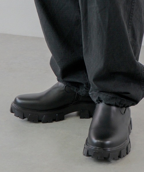 LOVEHUNTER（ラブハンター）の「+5.5cm ハイソール レースアップブーツ サイドゴアブーツ ジップブーツ（ブーツ・メンズ・ブラック系3/ブラック系2/ブラック系1・41/42/40/44/43）」の13枚目の写真