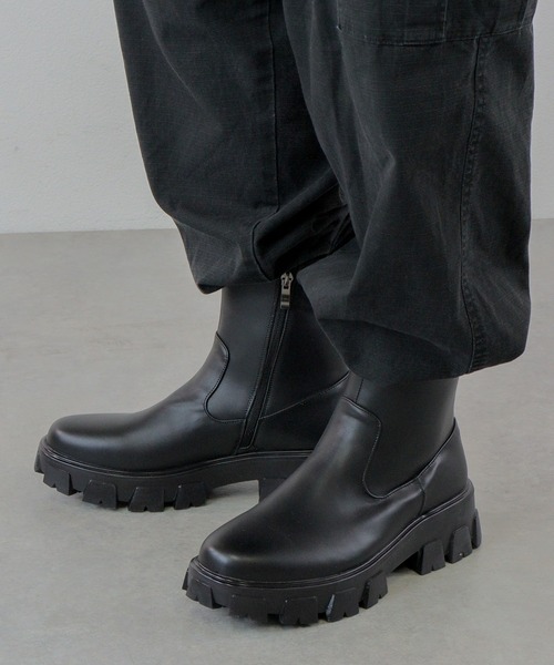 Clarks ZARA レザーショートブーツ　43　厚底 Clarks ZARA レザーショートブーツ43厚底