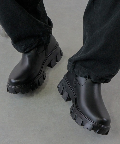 LOVEHUNTER（ラブハンター）の「+5.5cm ハイソール レースアップブーツ サイドゴアブーツ ジップブーツ（ブーツ・メンズ・ブラック系3/ブラック系2/ブラック系1・41/42/40/44/43）」の14枚目の写真