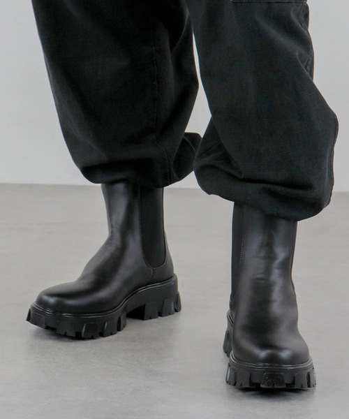 LOVEHUNTER（ラブハンター）の「+5.5cm ハイソール レースアップブーツ サイドゴアブーツ ジップブーツ（ブーツ・メンズ・ブラック系3/ブラック系2/ブラック系1・41/42/40/44/43）」の8枚目の写真