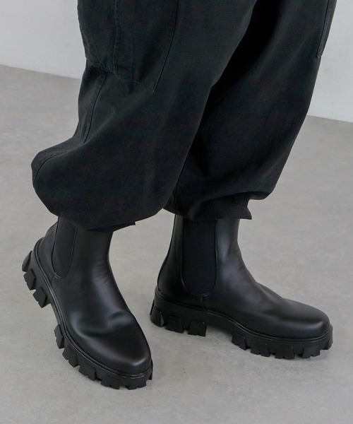LOVEHUNTER（ラブハンター）の「+5.5cm ハイソール レースアップブーツ サイドゴアブーツ ジップブーツ（ブーツ・メンズ・ブラック系3/ブラック系2/ブラック系1・41/42/40/44/43）」の9枚目の写真
