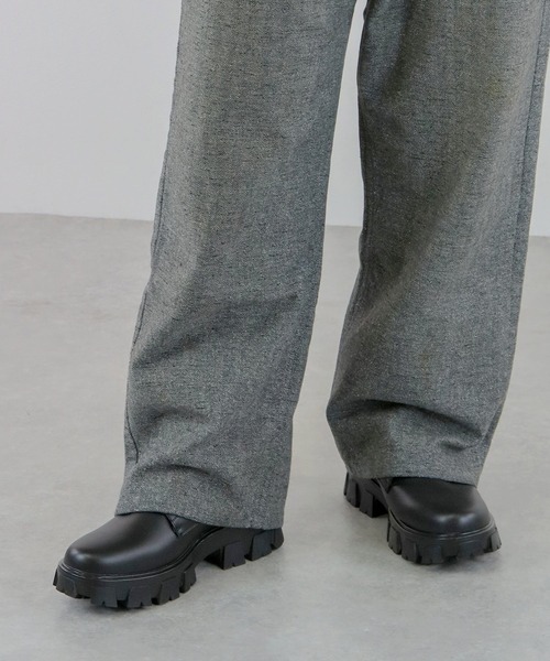 LOVEHUNTER（ラブハンター）の「+5.5cm ハイソール レースアップブーツ サイドゴアブーツ ジップブーツ（ブーツ・メンズ・ブラック系3/ブラック系2/ブラック系1・41/42/40/44/43）」の5枚目の写真