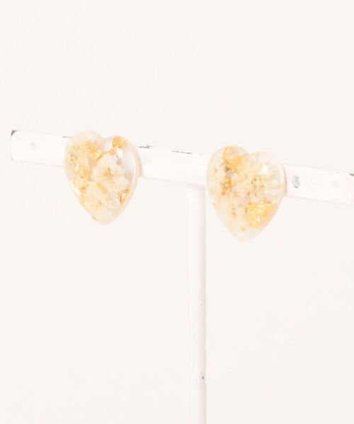 tone(トーン)の「【S.coeuf】【S.coeuf】金属アレルギー対応ピアス ドキドキハート×かすみ草(MA)(ピアス(両耳用)・レディース・ベージュ/グリーン/オレンジ/ホワイト/ブラック/ピンク・FREE)」の18枚目の写真