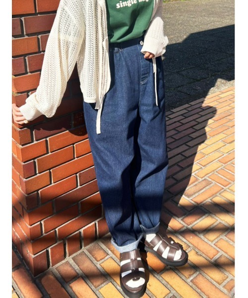 ehka sopo（エヘカソポ）の「【オールマイティボトム】パンツ（その他パンツ・レディース・ネイビー/キナリ/ブルー・ﾌﾘ-）」の3枚目の写真