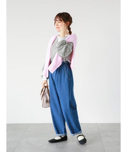 ehka sopo（エヘカソポ）の「【オールマイティボトム】パンツ（その他パンツ・レディース・ネイビー/キナリ/ブルー・ﾌﾘ-）」の6枚目の写真