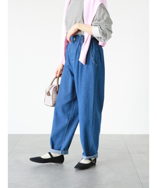 ehka sopo（エヘカソポ）の「【オールマイティボトム】パンツ（その他パンツ・レディース・ネイビー/キナリ/ブルー・ﾌﾘ-）」の9枚目の写真