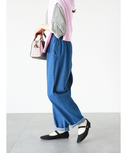 ehka sopo（エヘカソポ）の「【オールマイティボトム】パンツ（その他パンツ・レディース・ネイビー/キナリ/ブルー・ﾌﾘ-）」の10枚目の写真