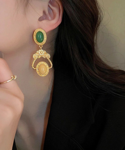 LYEON（リヨン）の「vintage風ピアス（ピアス（両耳用）・レディース・ホワイト/ブラック/レッド/グリーン・FREE）」の12枚目の写真